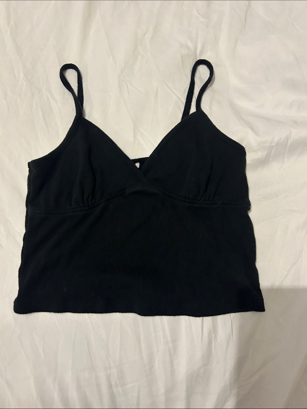 Cotton On Black Ribbed V-Neck Camisole